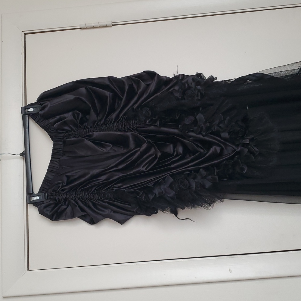 *NWT* Eva Lady Elegant Black Gothic Bustle Skirt - Picture 9 of 16